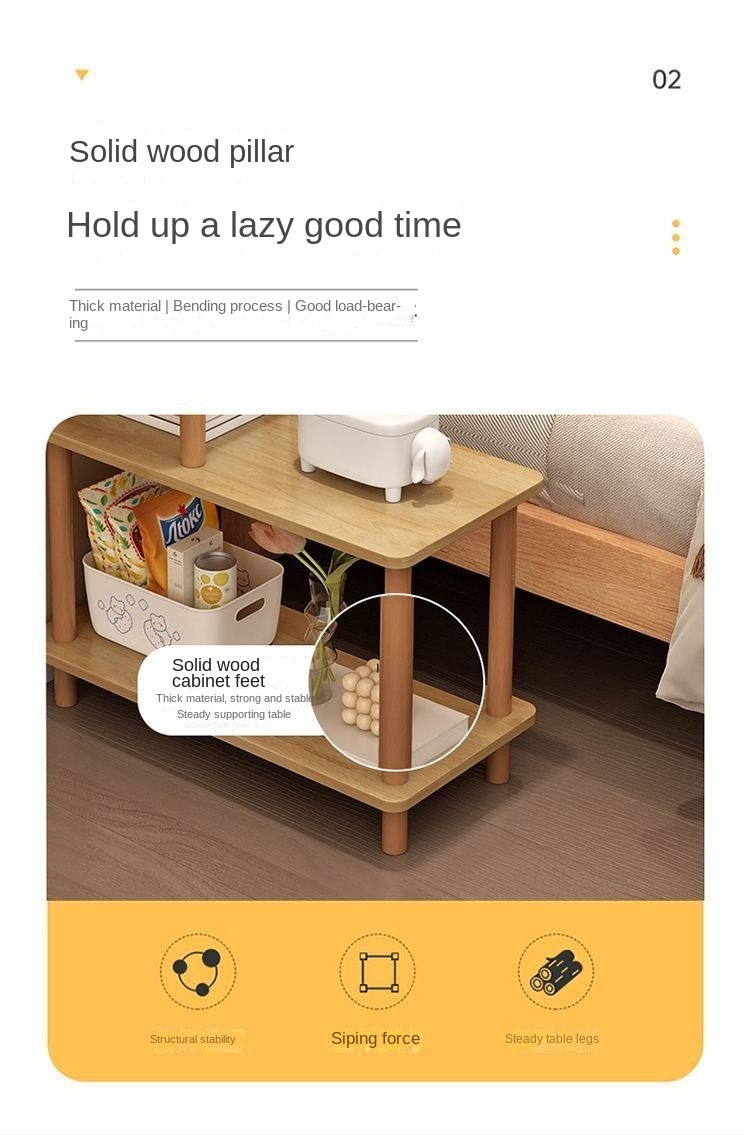 Bedside Table Small Coffee Table Storage Rack Bedroom Creative Side ...