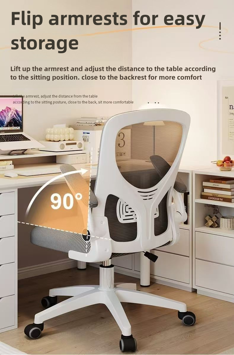 Ergonomic Chair with Backrest Headrest Office Chair Learning Chair ...