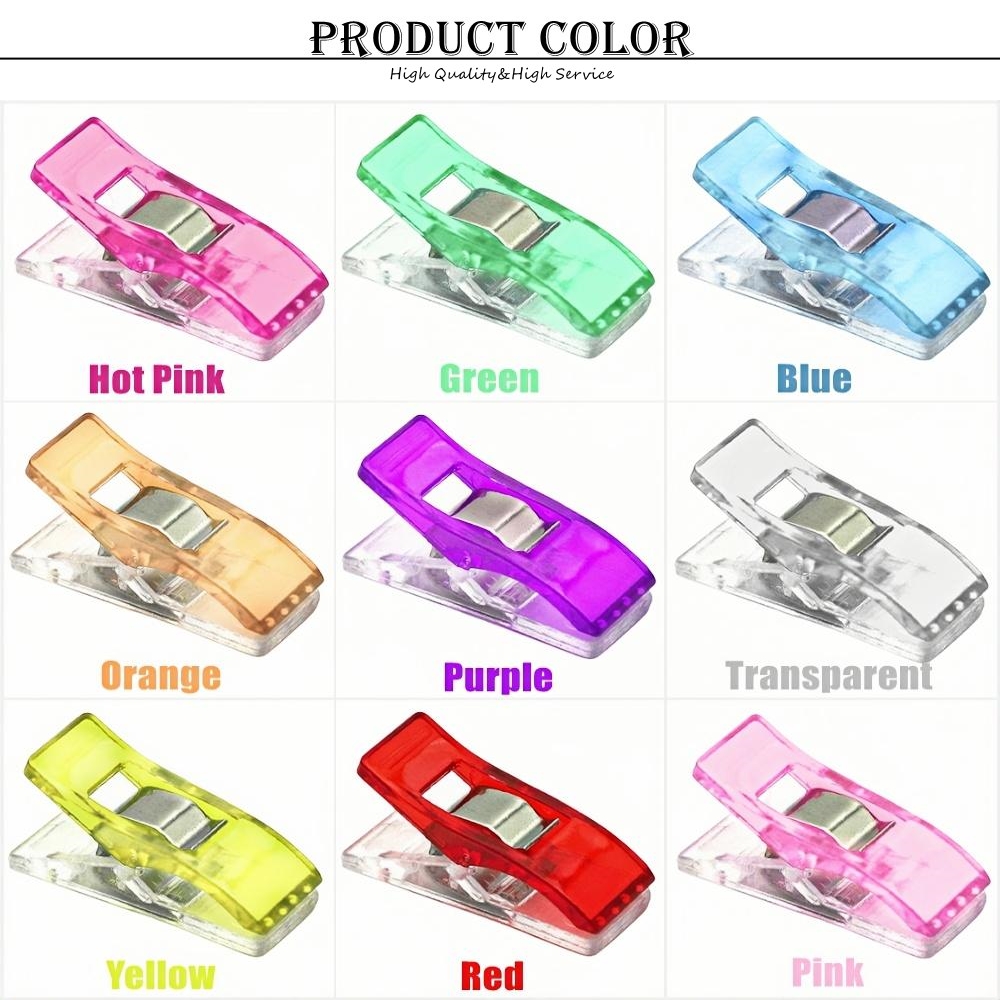 20/50/100Pcs Multipurpose Colorful Transparent Plastic Small Clips for ...
