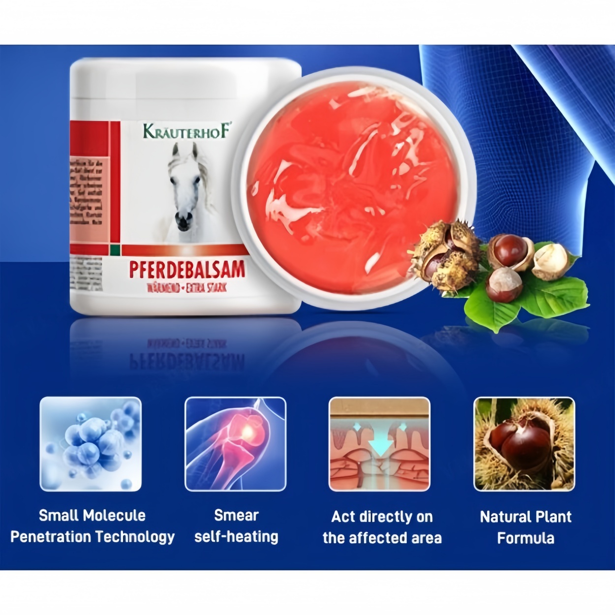 Knee Pain Relief German Horse Chestnut Cream Massage Balm Gel Arthritis ...