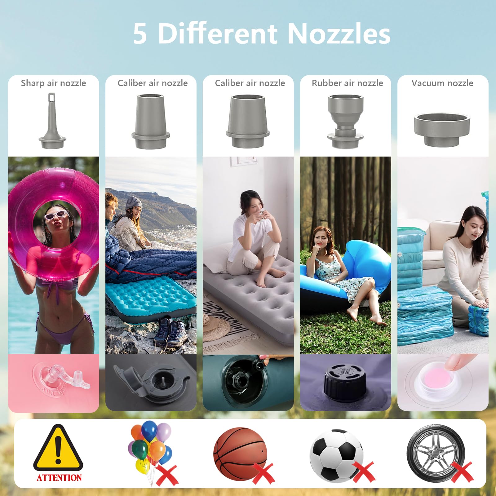 🔥SG stock🔥Portable Air Pump for Inflatables,Mini Electric Rechargeable ...