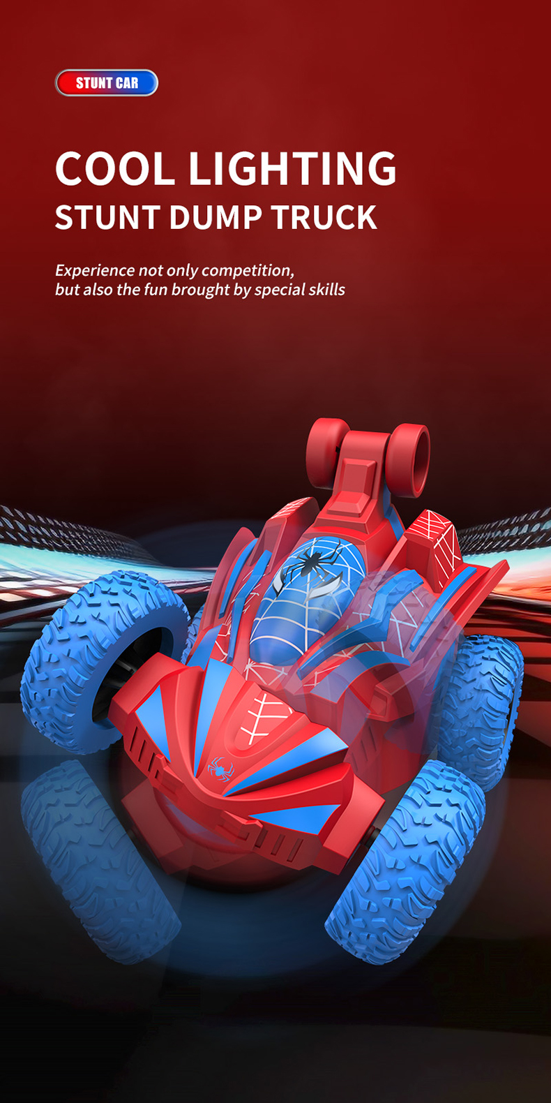 Spider Skip Remote Control Car Rechargeable Deformable Light Wireless ...