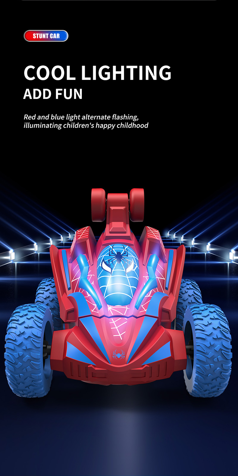 Spider Skip Remote Control Car Deformable Light Wireless Remote Control ...