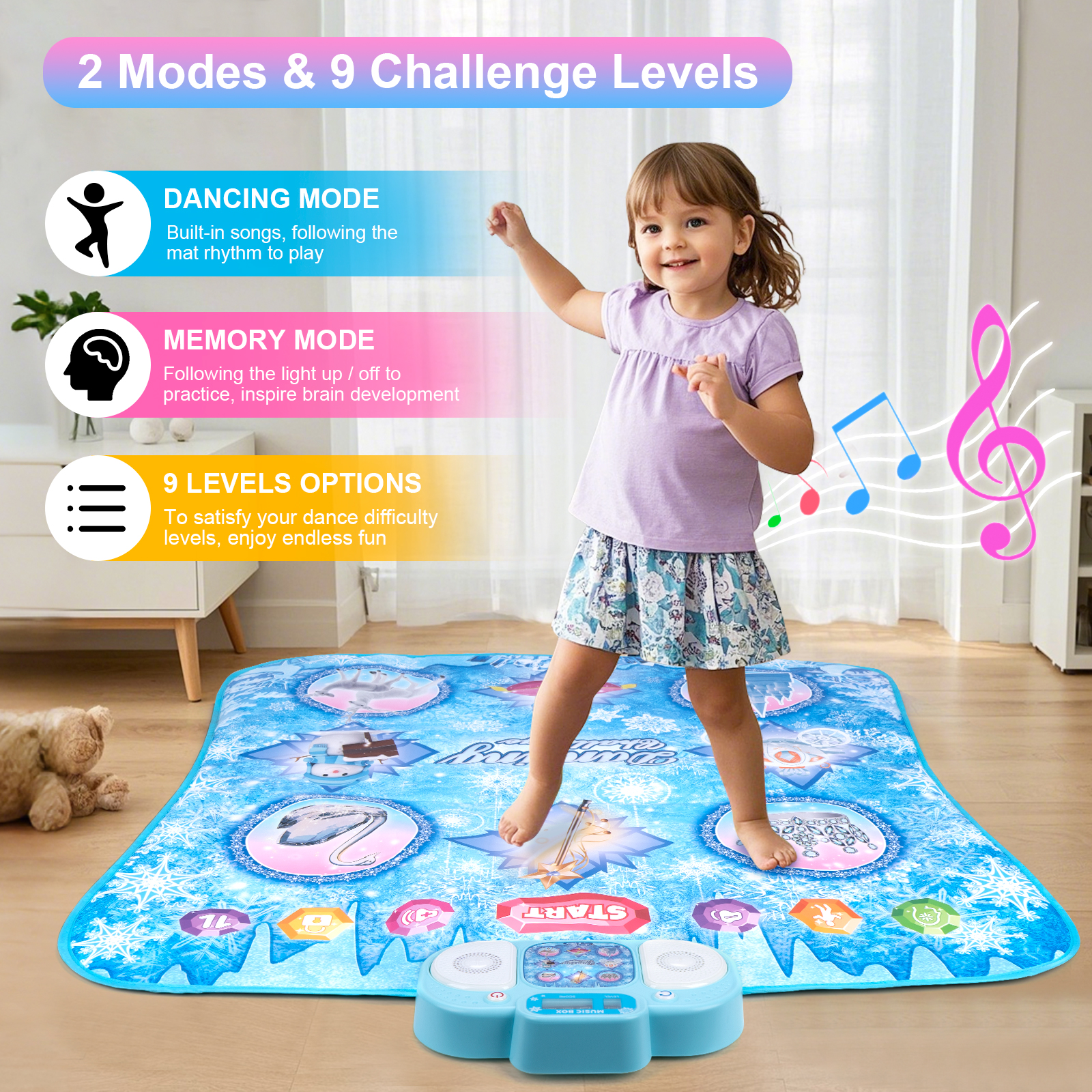 Dance Mat Toys For Girls Boys Musical Playmat Electronic Game Kids ...