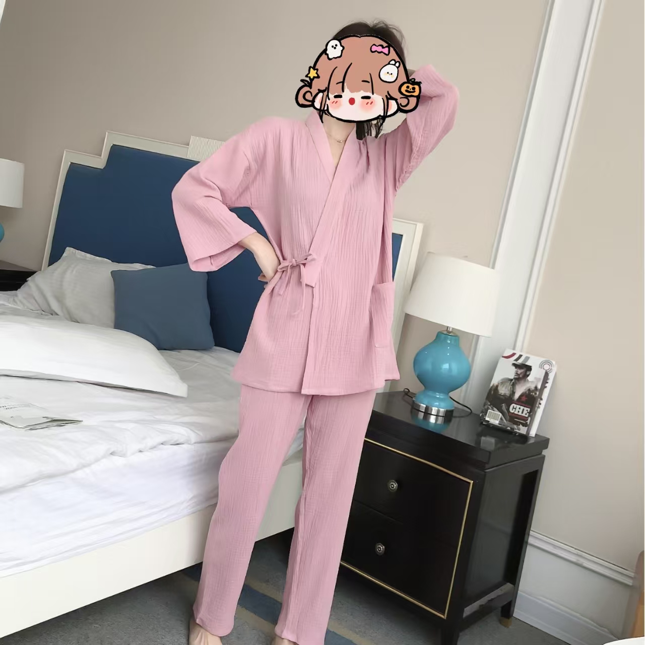 Ready Stock Japanese kimono pajamas men and women spring and autumn ...