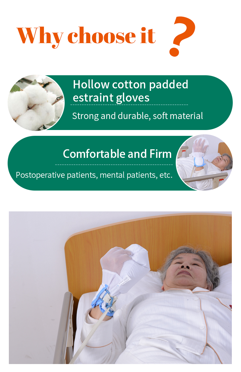 Hand Restraint Gloves Medical Security Mitts Bed Restraints Gloves ...