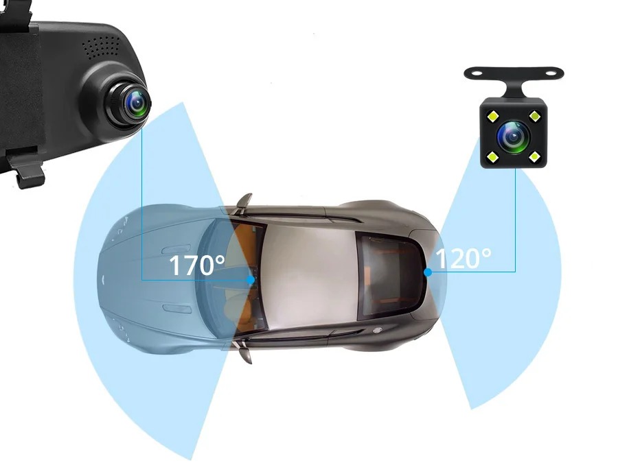 Car front & rear driving recorder Full HD 1080P with night vision car ...