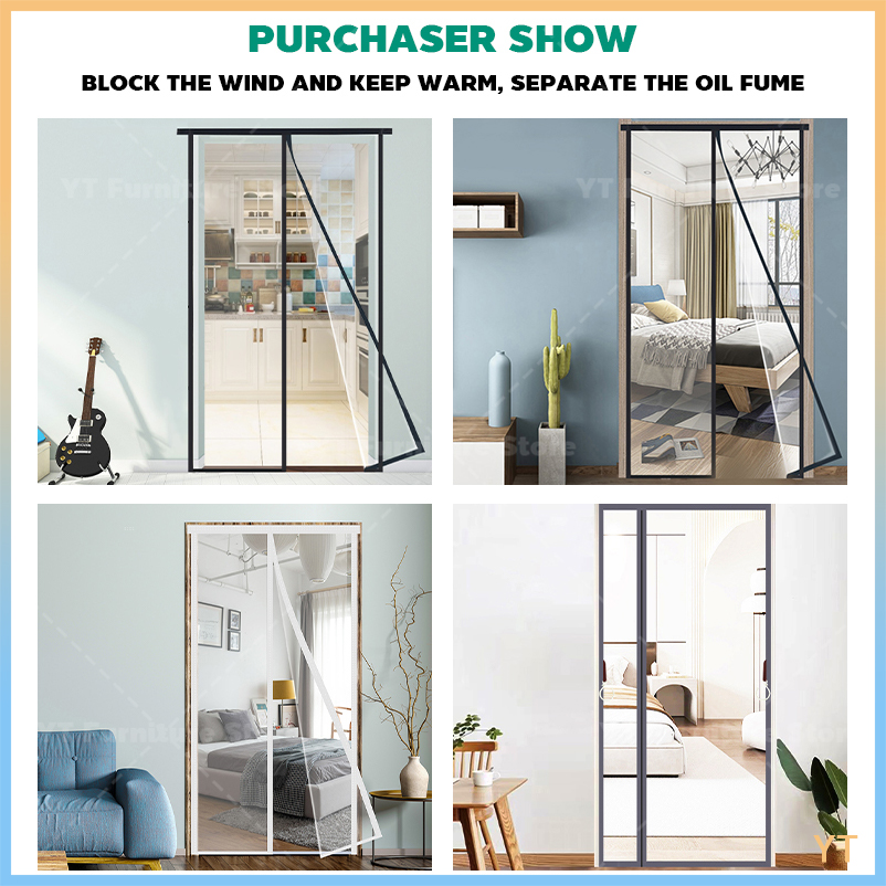 Kitchen door Air Conditioner Room divider Transparent door curtain ...