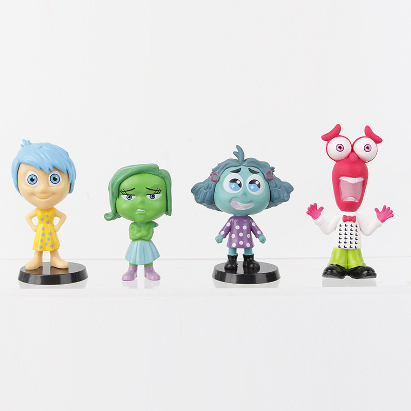 9Pcs/Set 7.5cm Anime Inside Out 2 Anger Disgust Sadness Joy Fear ...