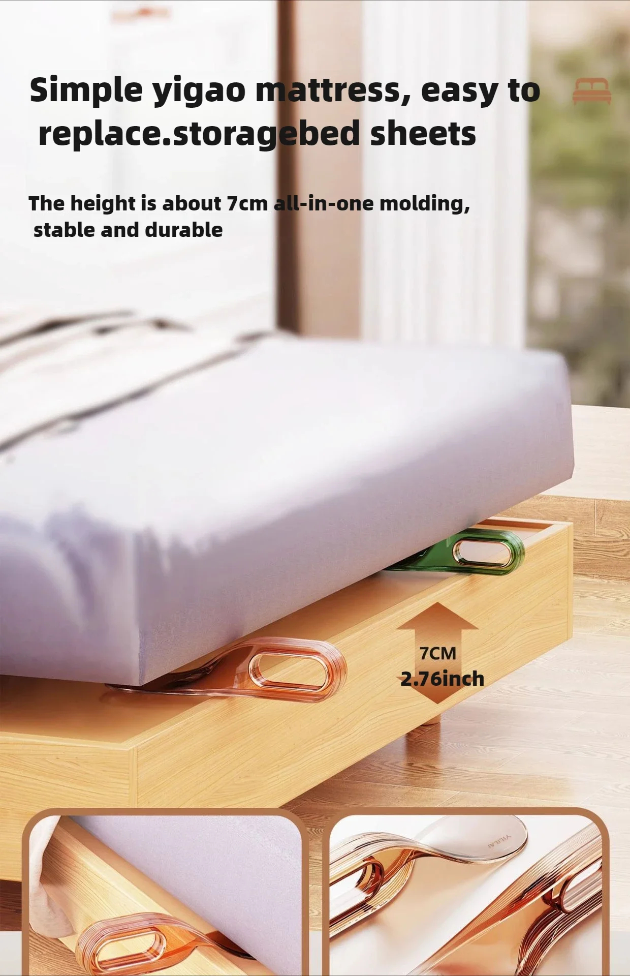 2PCS Mattress Lifter Tool Bed Sheet Tucker Ergonomic Mattress Wedge ...
