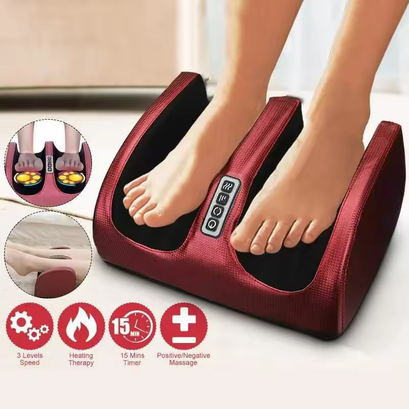 Electric Foot Massager Machine with Heat Leg Calf Massager Roller ...