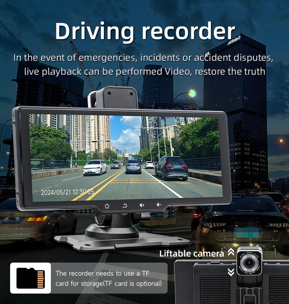 10.26‘’ Car Monitor with Driving Recorder Car Radio CarPlay Android ...