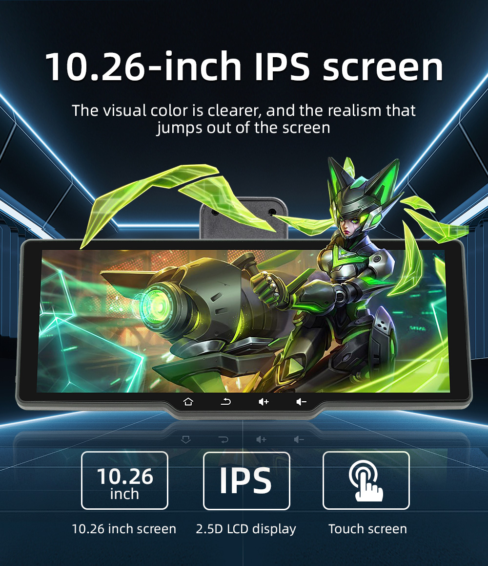 10.26‘’ Car Monitor with Driving Recorder Car Radio CarPlay Android ...