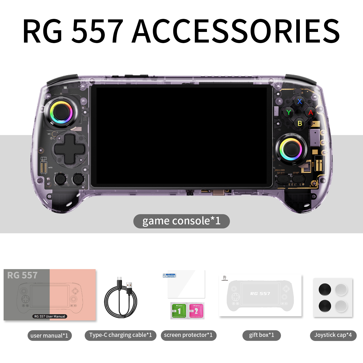 ANBERNIC RG557 game handheld 5.48-inch AMOLED full-laminated screen ...