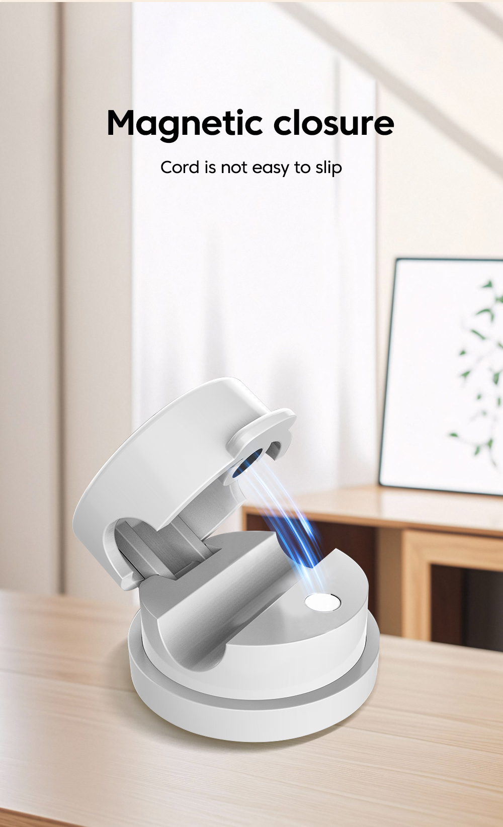 Elough 360° Rotatable Magnetic Cable Manager Organizer Desktop Data ...