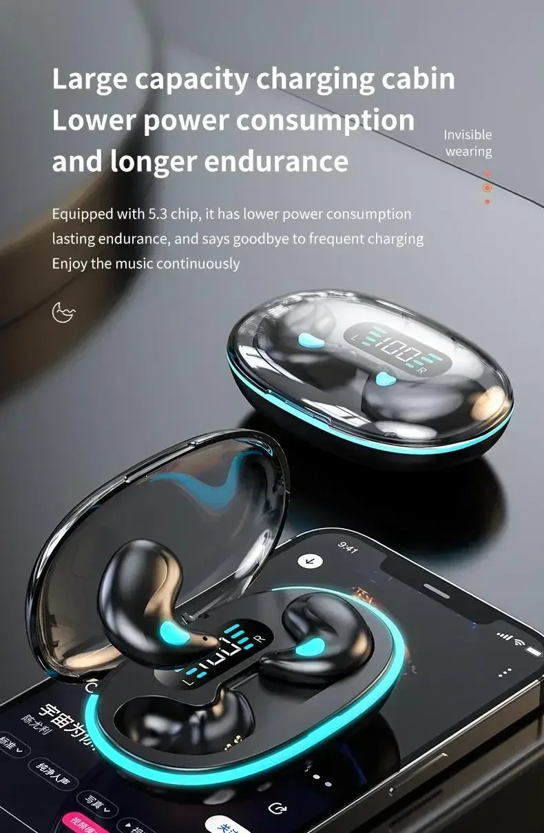X55 Earphones Wireless Noise Cancelling Earbuds Ultra-Comfort Sleep ...