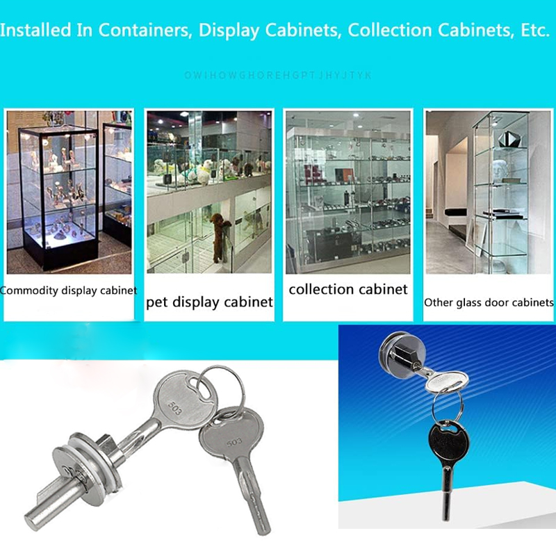Showcase Lock Display Cabinet Single Double Glass Door Lock Push ...