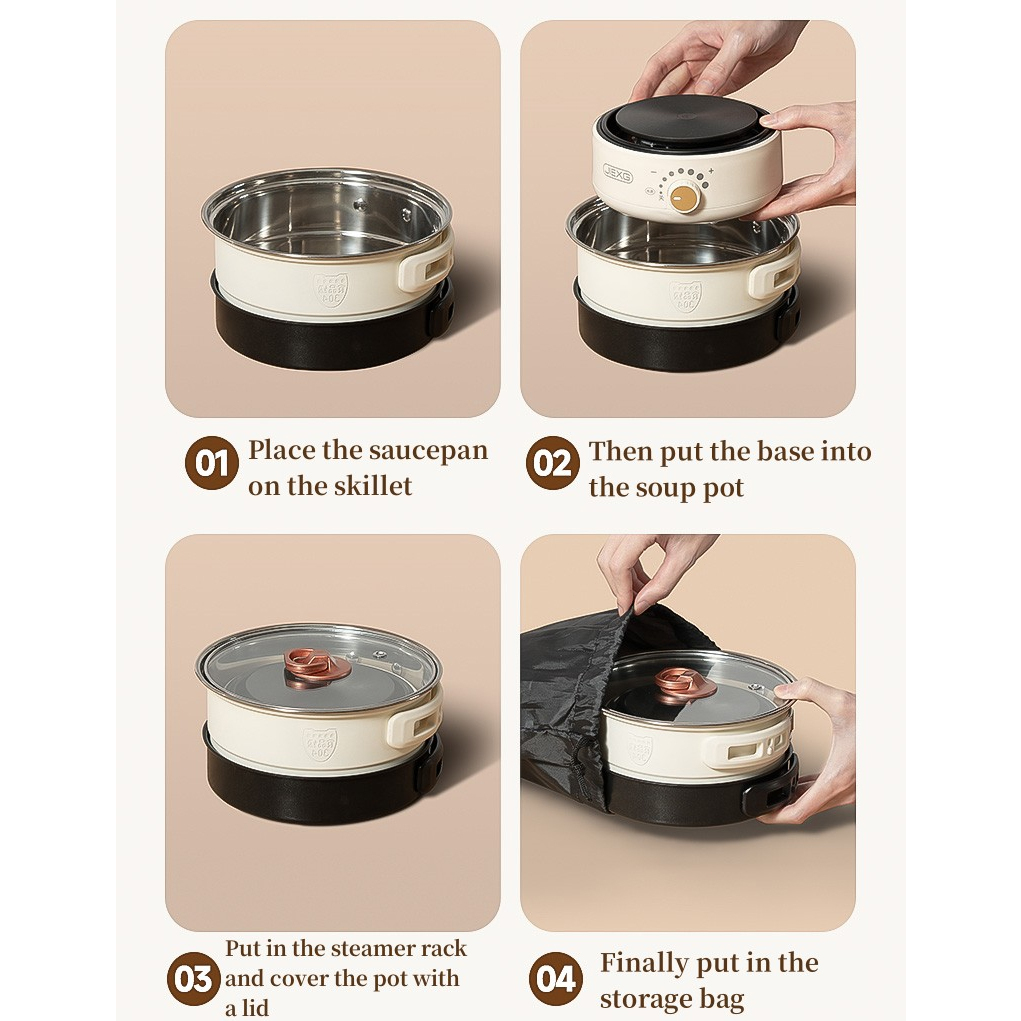 🇸🇬 SELLER- 1.6L Portable Electric Cooker with Electric Ceramic Stove ...