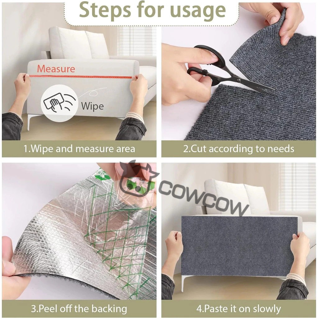 Cat Scratcher Self Adhesive Cat Scratching Pad Anti -Cat Grabbing Sofa ...