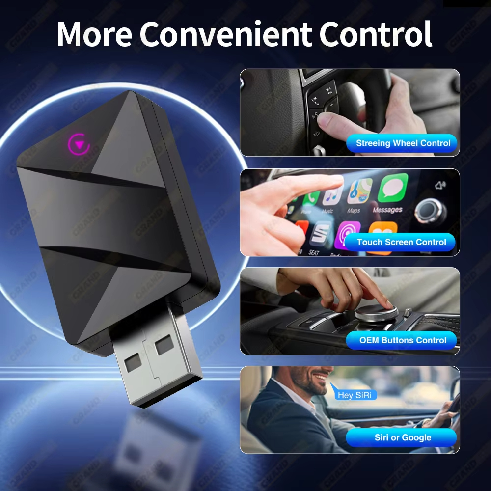 2In1 Wireless Carplay&Android Auto AI Box Wired To Wireless Carpay Mini ...