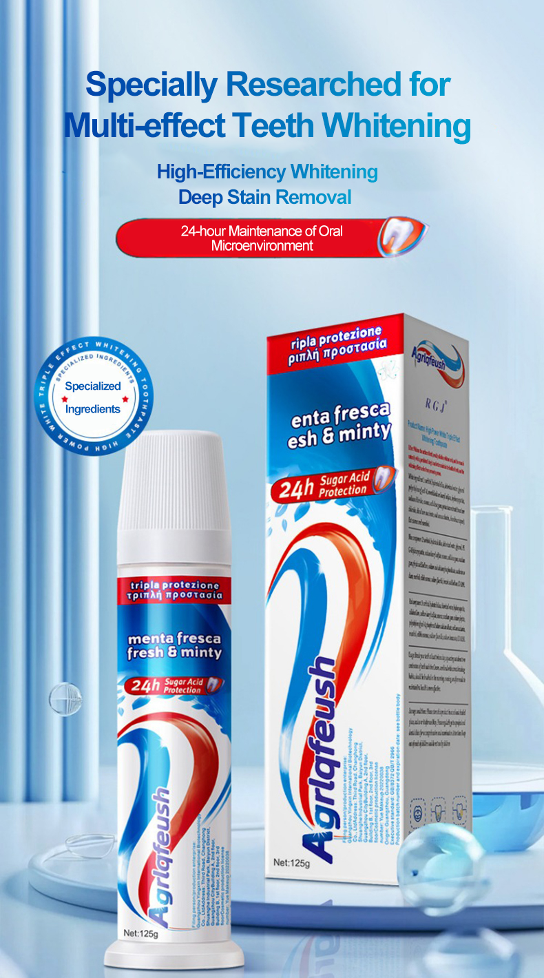Whitening toothpaste Say goodbye to yellow teeth Restore damaged gums ...