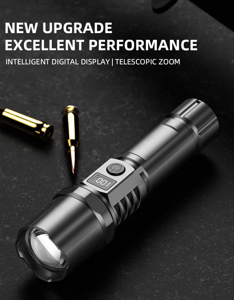 New LED Spotlight Flashlight, Ultra Bright, Long-Range, Portable, Fast ...