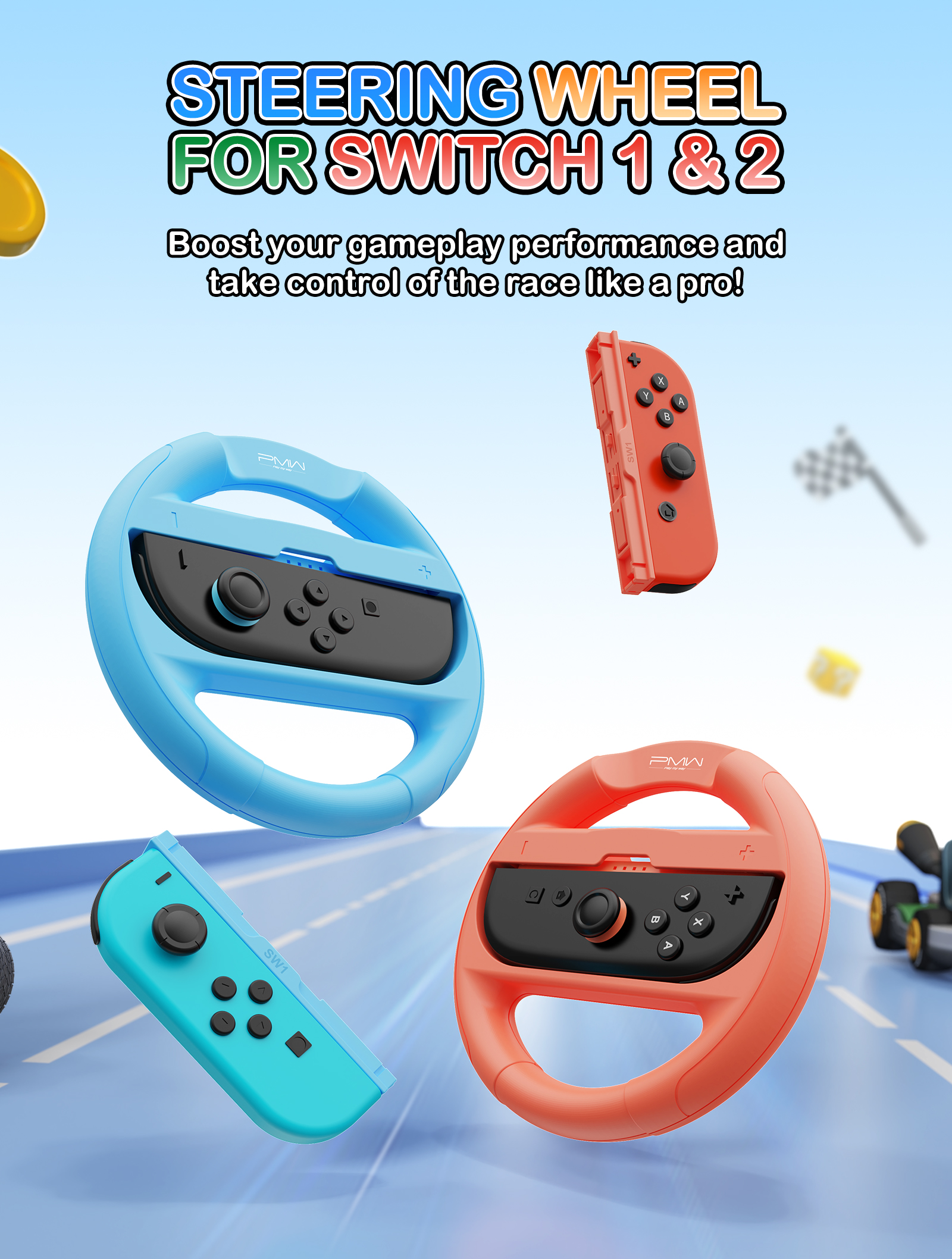 IINE Steering Wheel for Switch 1 & 2 / for Switch1 & Switch2 Immersive ...