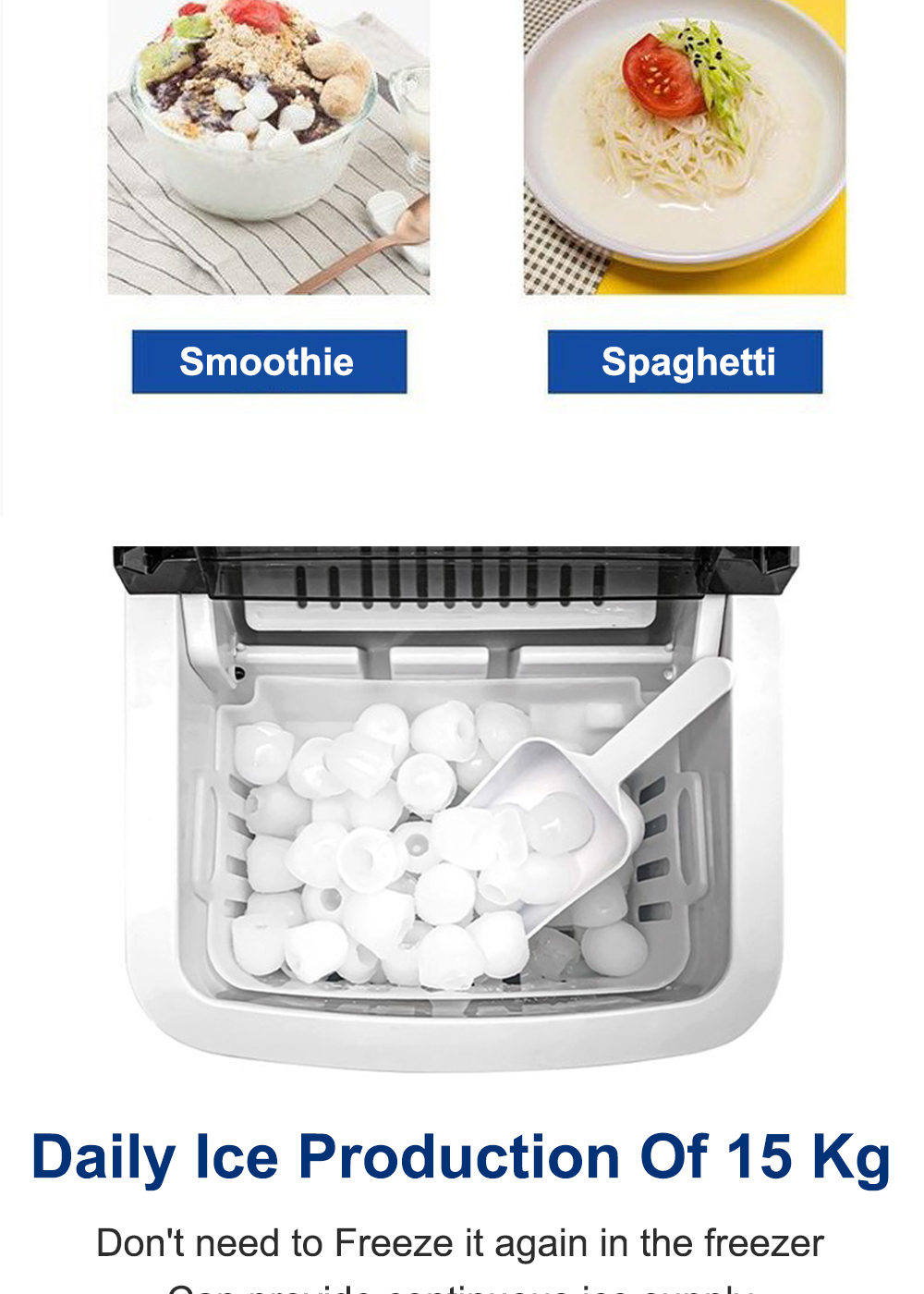 【SG Stock】WANTECH™ YH16 Ice Maker AutomaticSelf Clean Function ...
