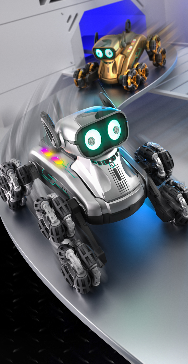 Remote-Controlled Mechanical Dog Car Music Deformable Rechargeable ...