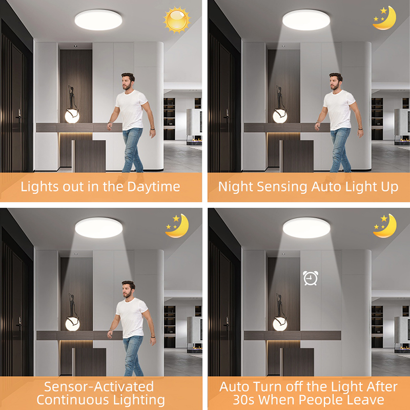 LED Motion Sensor Ceiling Light Sensor Lamp Auto Ceiling Light Mordern ...