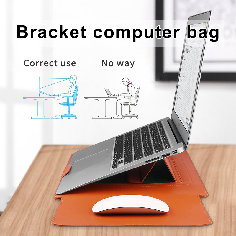 Multipurpose Laptop Bag For Macbook Air M2 13 to 16 Inch PU Leather ...