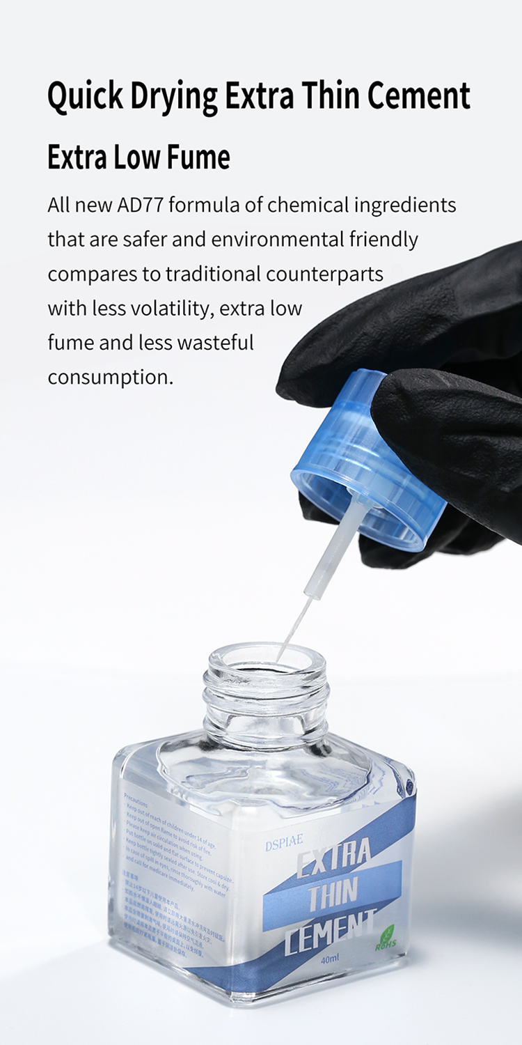 DSPIAE ETC-01 Quick-drying Extra Thin Cement ET-C02 Slow Curing Cement ...