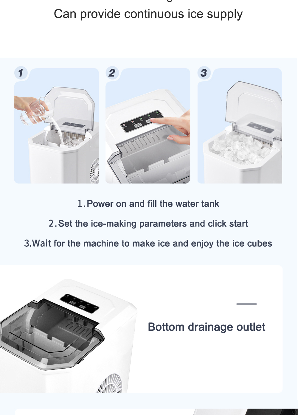 【SG Stock】WANTECH™ YH16 Ice Maker AutomaticSelf Clean Function ...