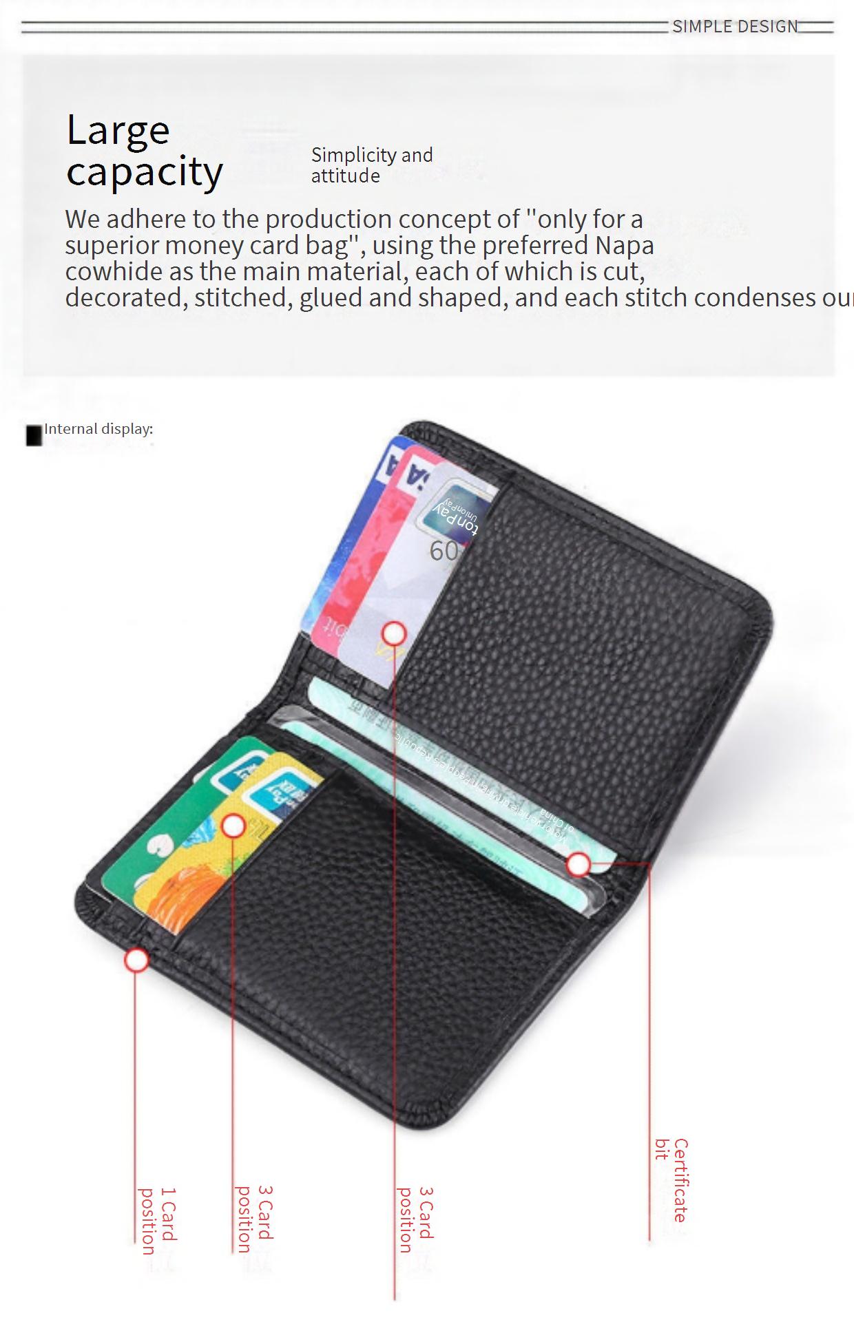 Men'S Leather Card Holder Casual Driver License Wallet - Light Blue main image 0
