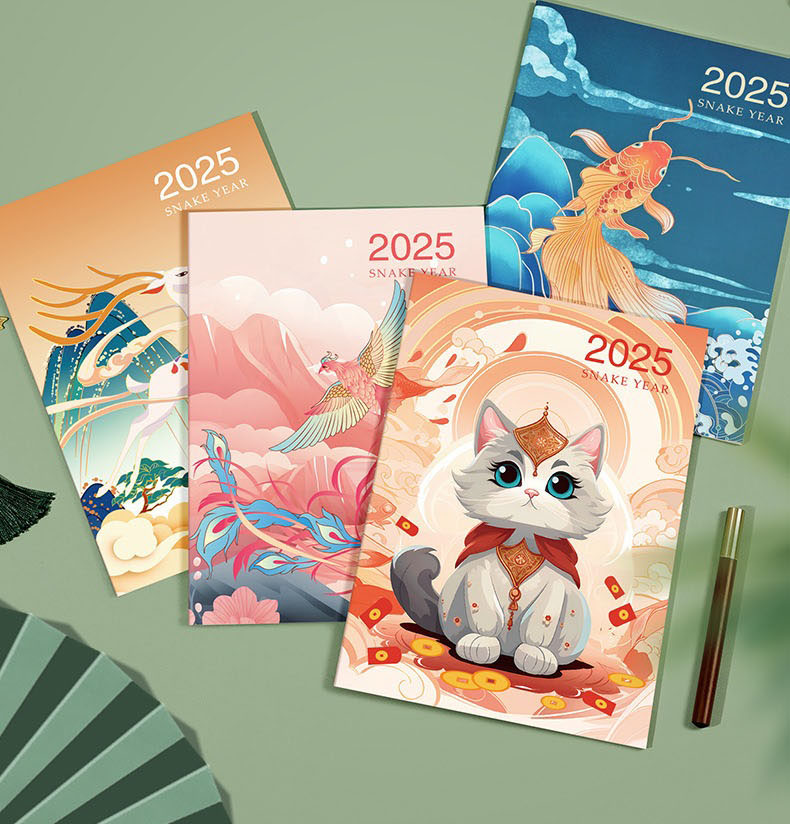 China Chic The 2025 Plan gilding Work Secretary A4 Monthly plan book ...