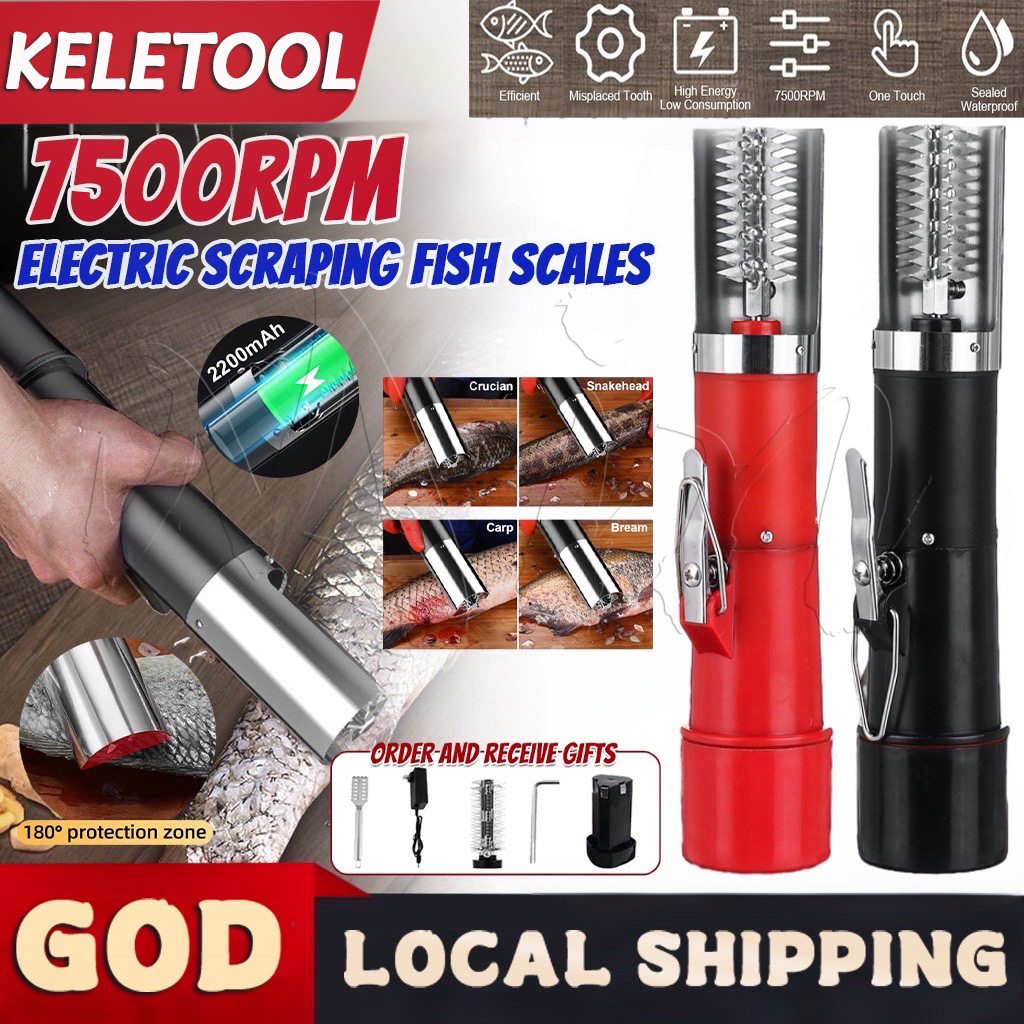 Portable Charging fish scale remover 250W Cordless Electric Fish Scaler ...