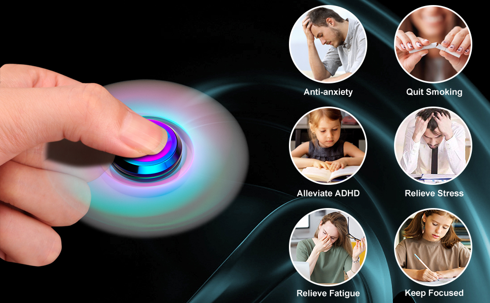 1PC Fidget Spinners Toy, about 2-5 Minutes of Rotation Time Bearing ...