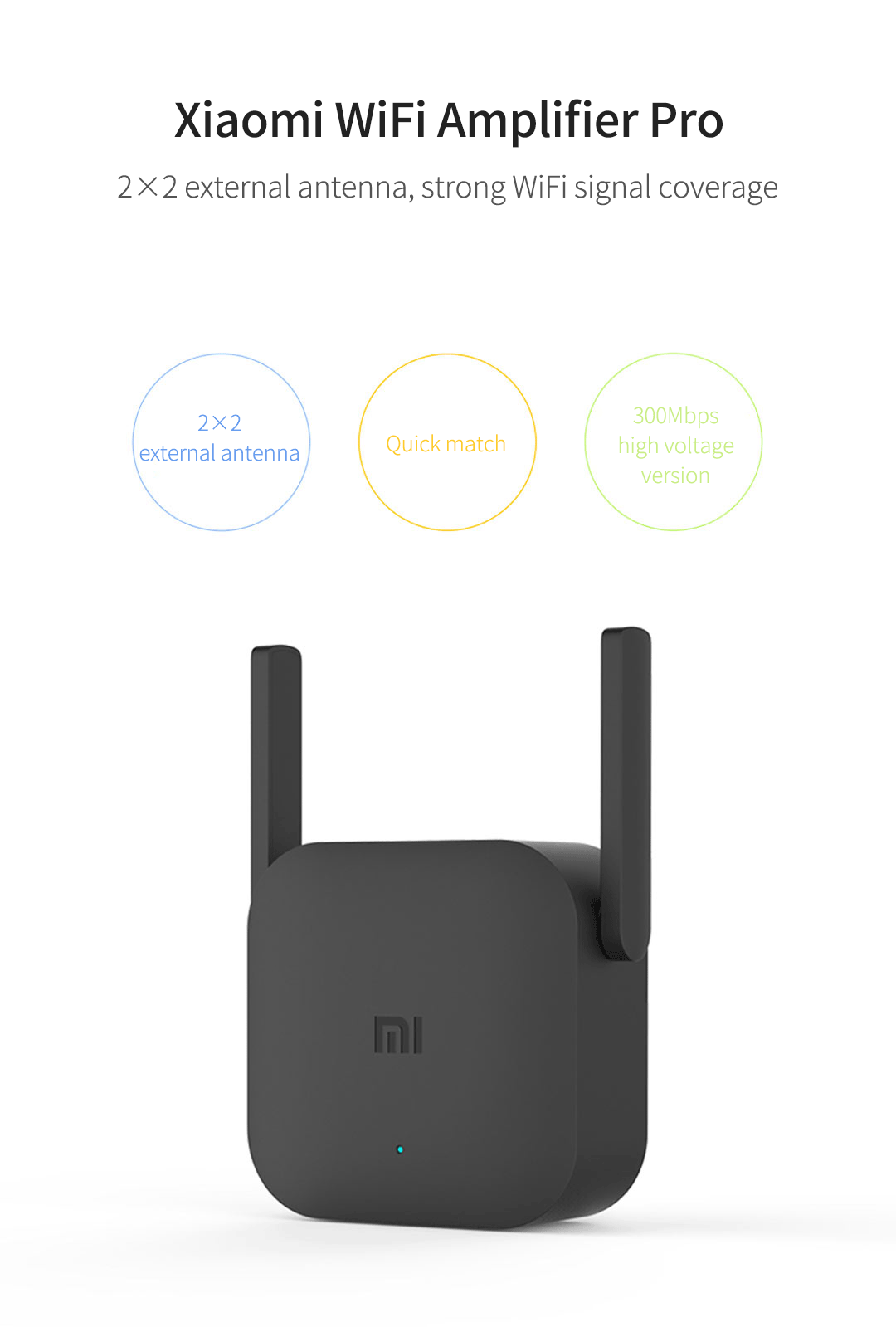 Xiaomi Wifi Signal Intensifier Pro, 2X2 External Antenna, Fast Pairing ...
