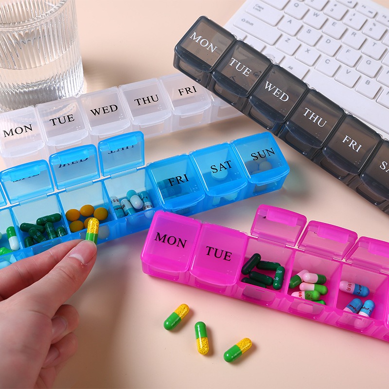 7 Days Weekly Pill Box Holder Medicine Storage Organizer Tablet ...