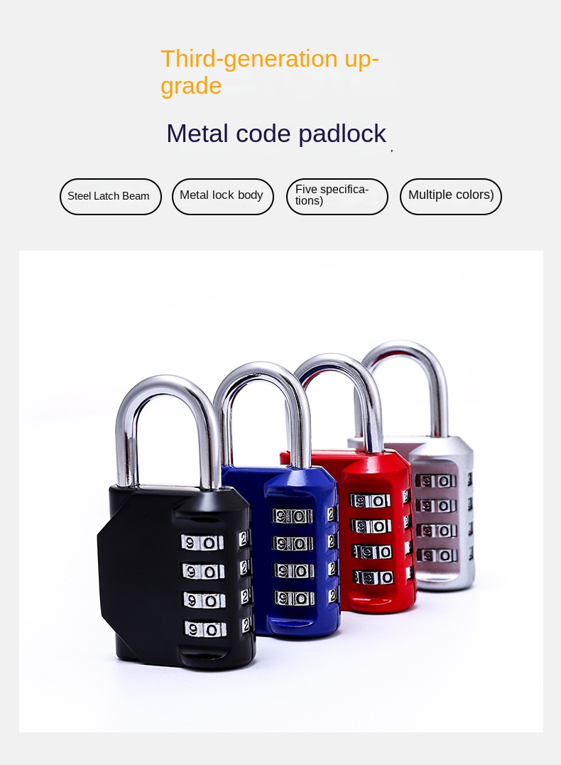 Open the Anti-Theft Padlock with a Numeric Code, Gym Lock, Keypad Lock ...