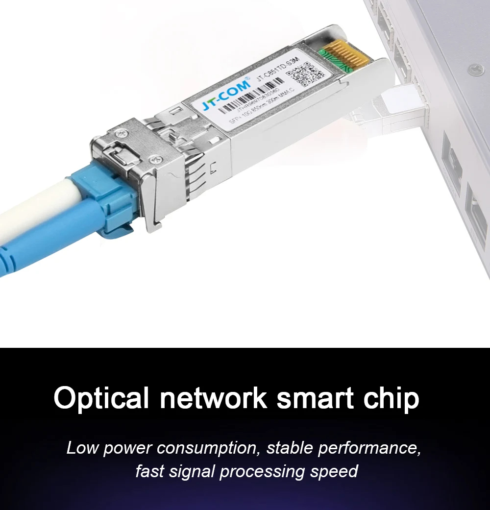 JT-COM 10G SFP+ Module Multimode Duplex LC Fiber 850nm 300m SFP-10G-SR ...