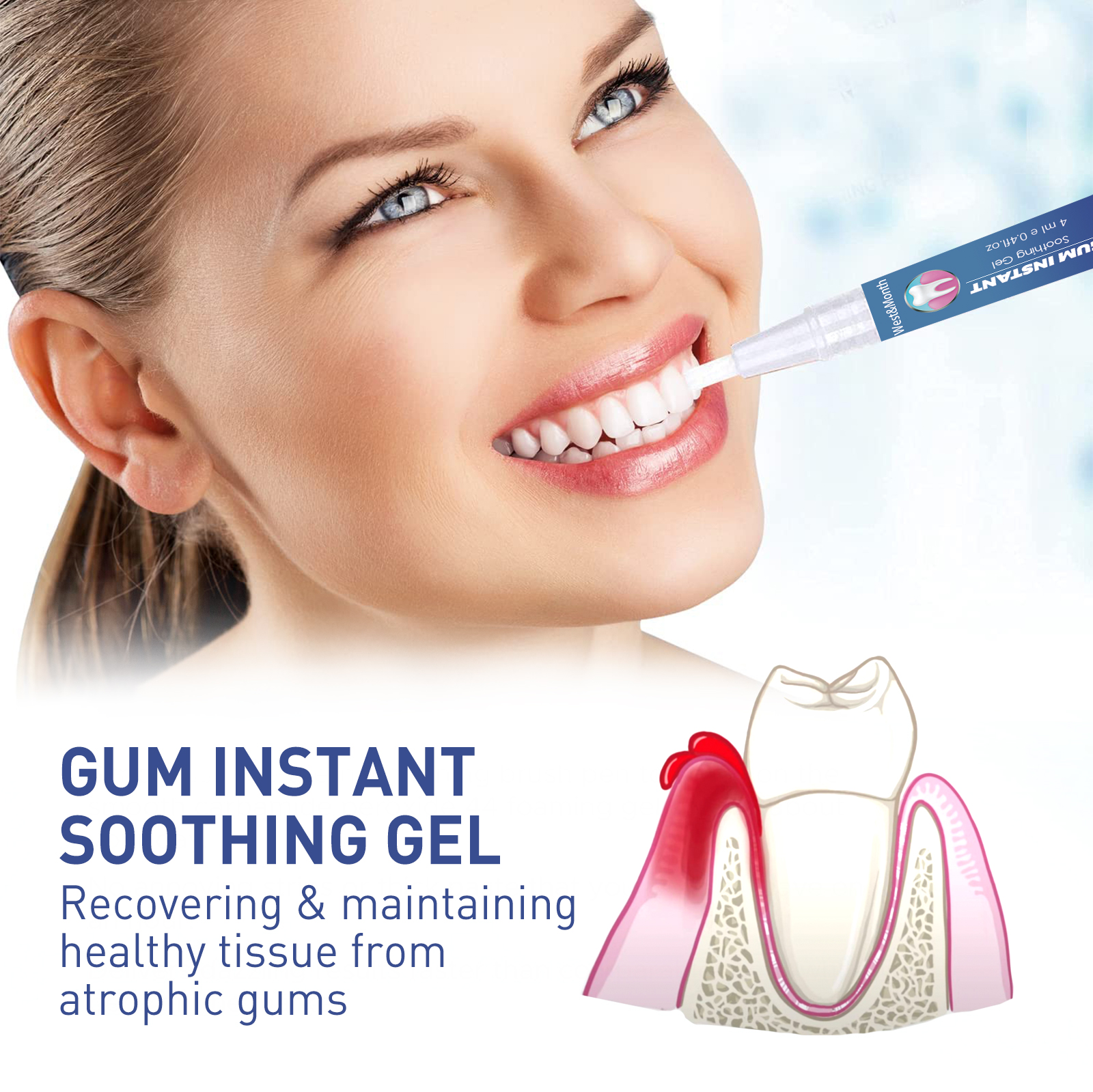 Gum Instant Soothing Gel Receding Gums Inflammation Gingival Care Gel ...