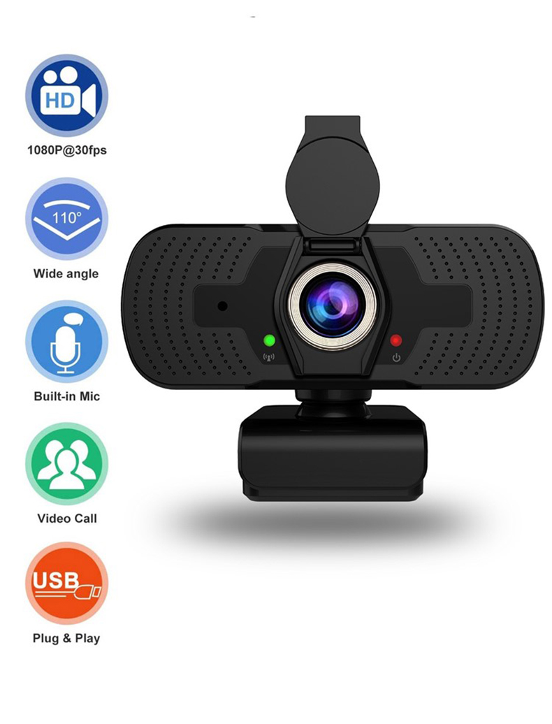 [SG Seller] Full HD Webcam with Microphone 360 Degree Adjust 1080P USB ...