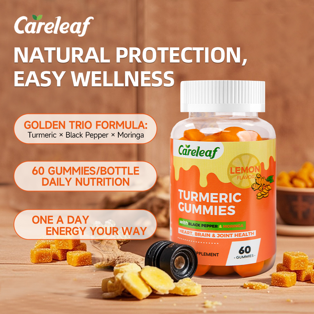 Buy 3 gift 1】【Halal】Careleaf High-Absorption Turmeric Gummies 50mg ...