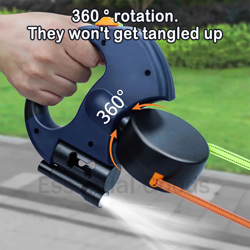 Double Dog Walking Leash, With Lights Reflective Dual Retractable ...