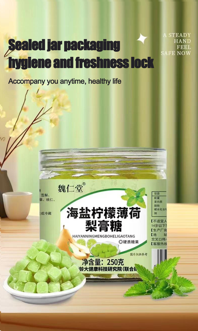 [3 FOR 30% OFF] No Sugar Throat Lozenges Cooling Lemon Mint Pear Flavor ...
