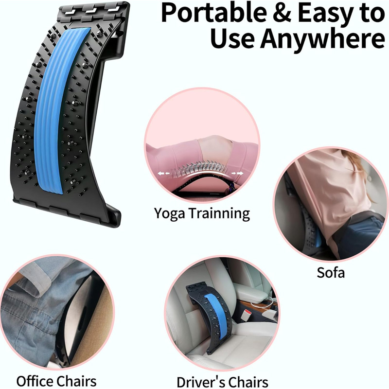 Spine Alignment Stretcher, Adjustable Lumbar Support Board, Massager ...