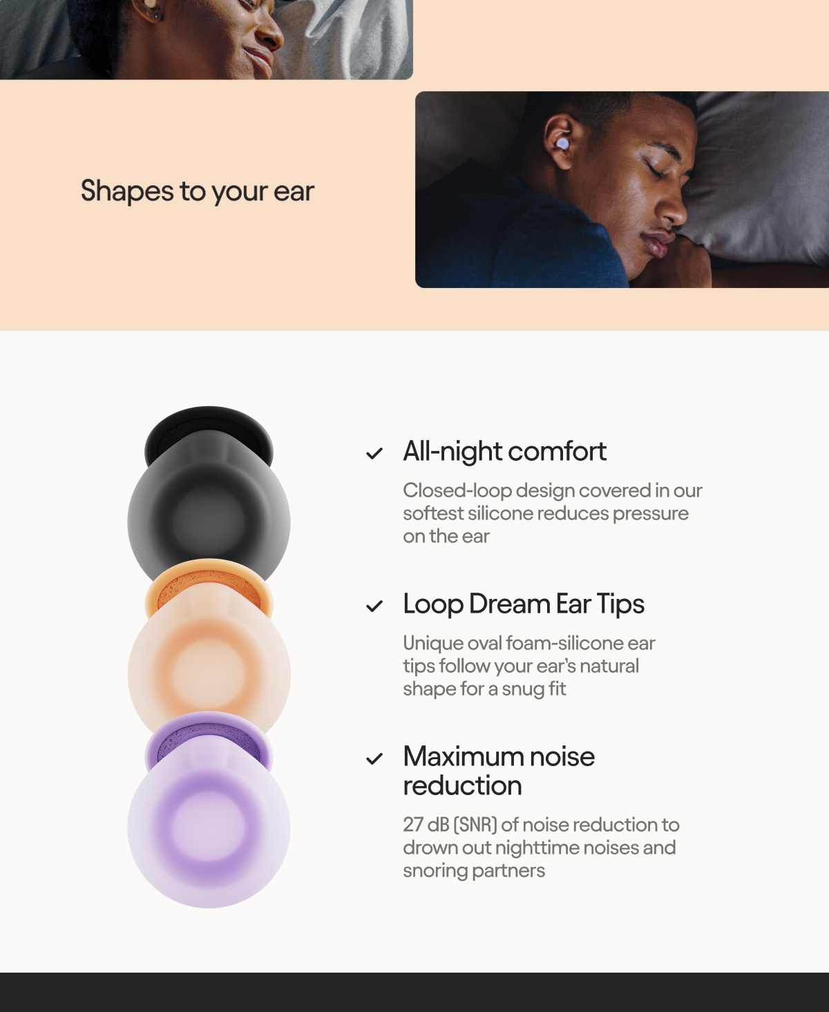 Loop Dream – Silicone/Memory Foam Earplugs for Sleep Comfort ...
