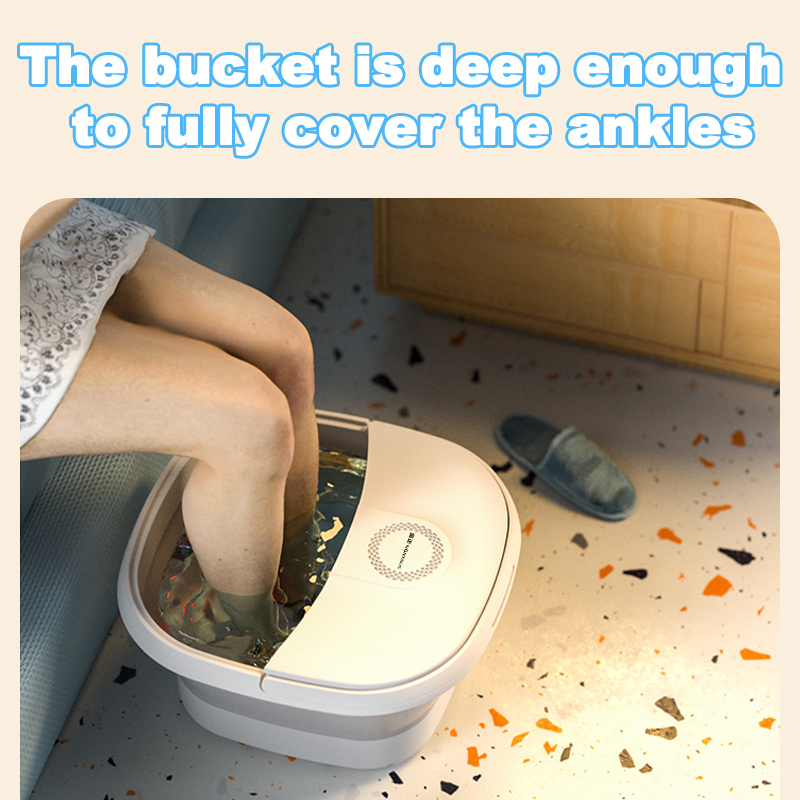 [SG Seller] Folding Foot Bath Bucket Foot Spa Massage Bucket Automatic ...
