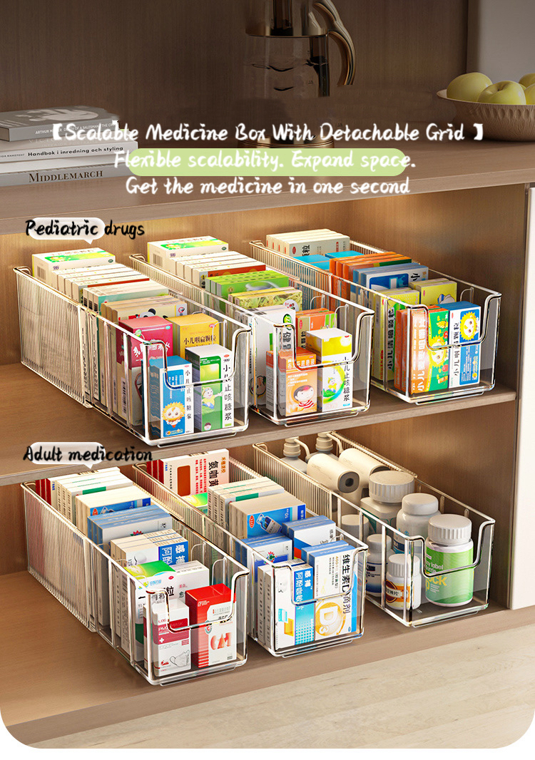 Scalable Medicine Box With Detachable Grid Drug Storage Rack Inside The ...